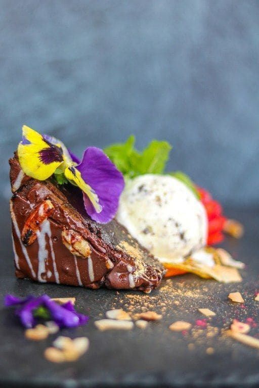 Chocolate brownie dessert