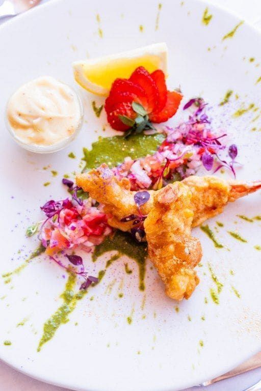 Tempura prawn starter
